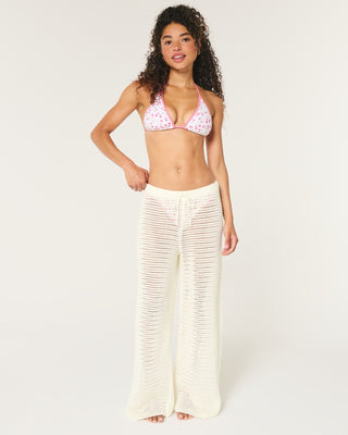 Low-Slung Crochet Beach Pants