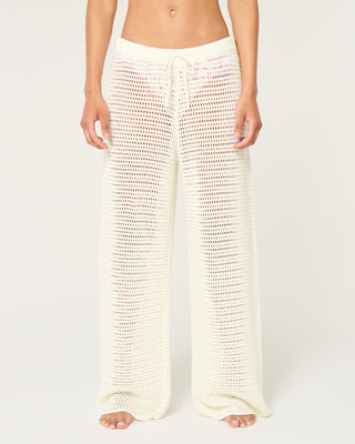 Low-Slung Crochet Beach Pants